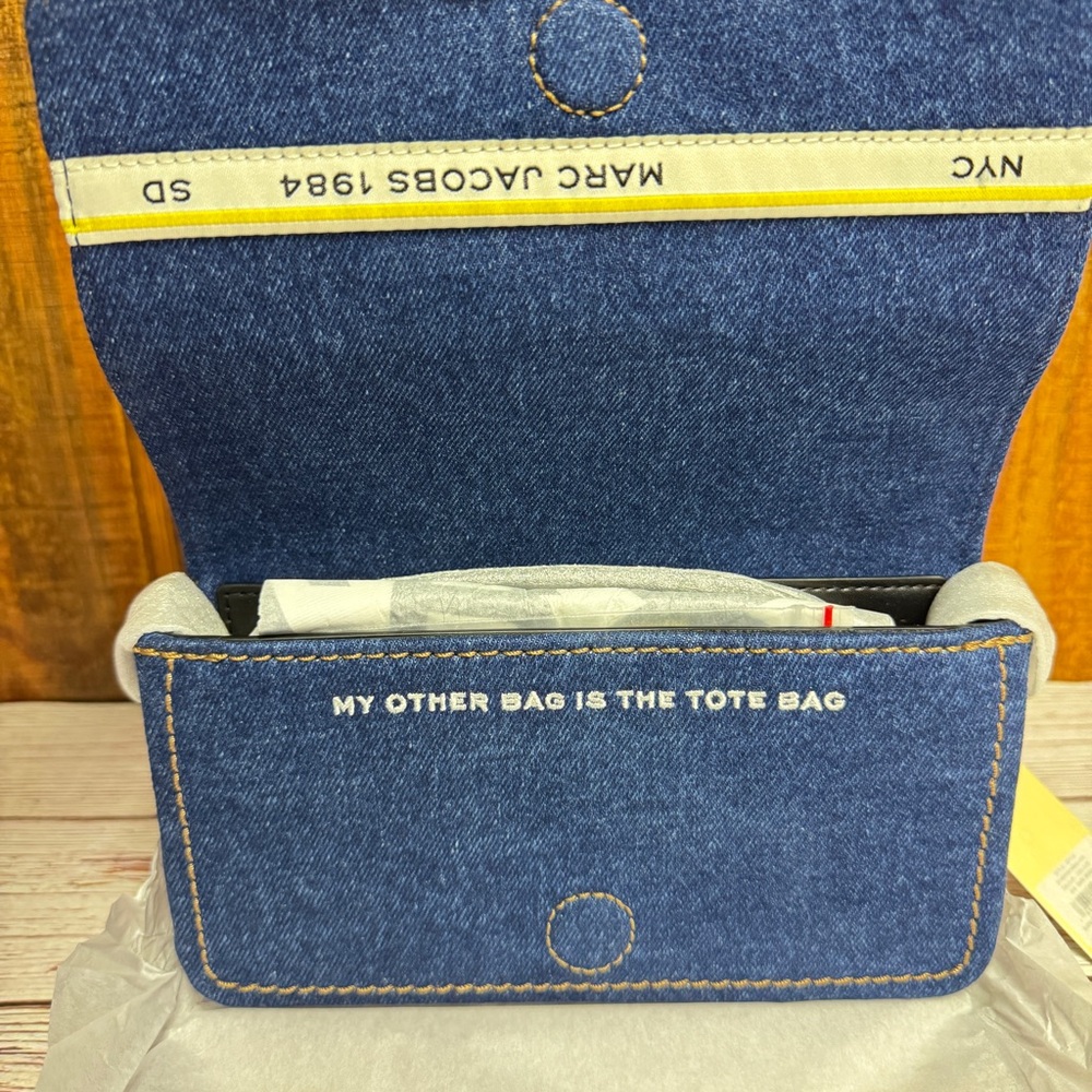 Marc Jacobs The Denim Chain Mini Crossbody Bag - Dark Wash - Picture 3 of 5